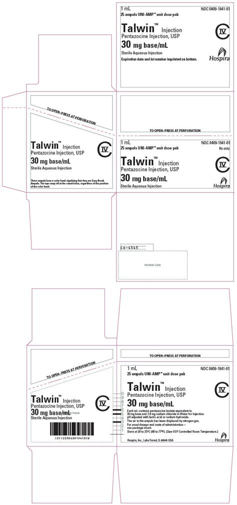 Talwin Injection - FDA prescribing information, side effects and uses