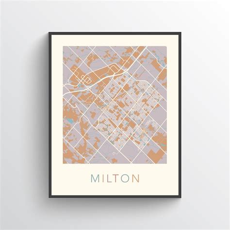 Milton Map, Milton ON, Milton City Map, Milton Poster, Milton Map Print ...