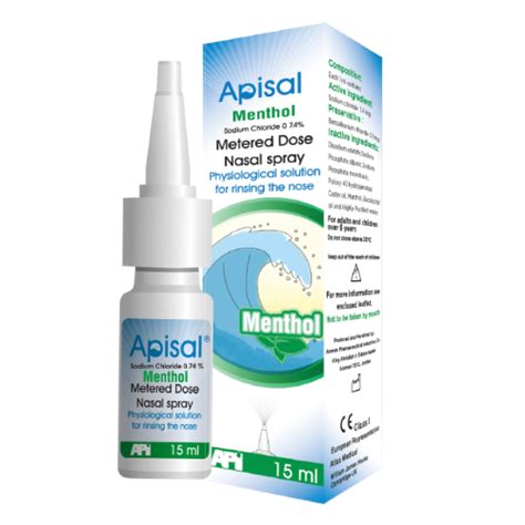 Apisal Menthol Nasal Spray 15 ml - صيدلية غاية