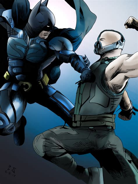 Batman vs Bane Color by whitekidz on DeviantArt