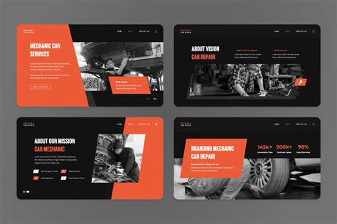 Ostero - Mechanic Car Repair Powerpoint Template, Presentation Templates