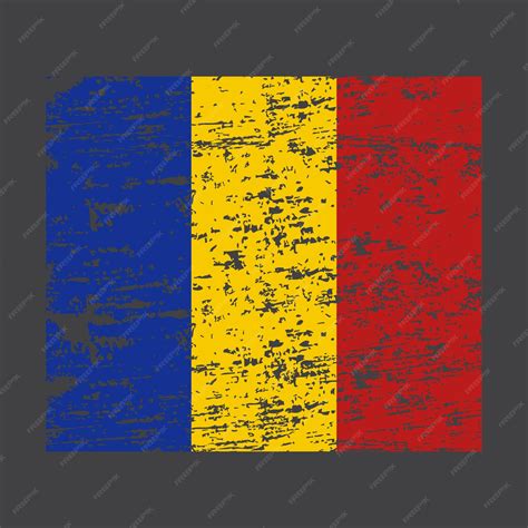 Premium Vector | Romanian flag ink painted abstract romanian flag ...