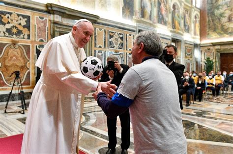 Pope meets 'Team Francis' before charity football match | ABS-CBN News