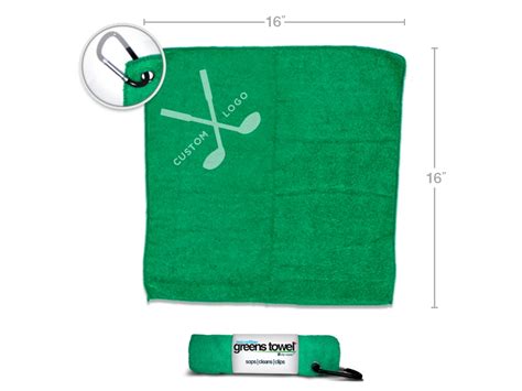 Custom Logo Green Microfiber Golf Towels | Perfect Irish Golf Outings