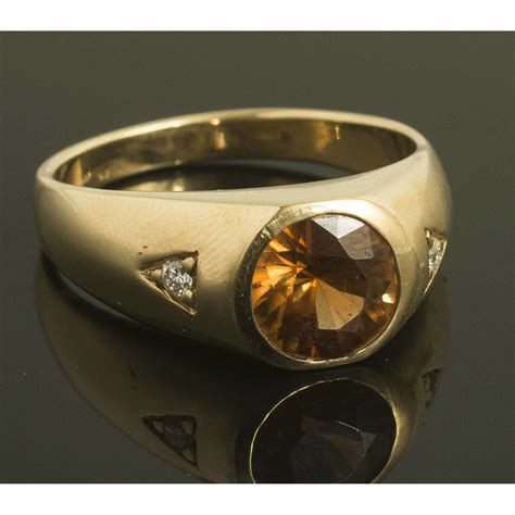 Natural Zircon Diamond 14k Gold Ring | Witherell's Auction House