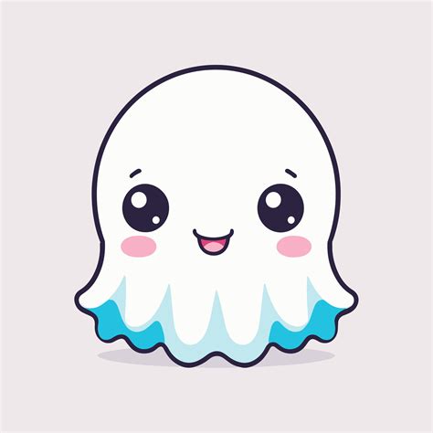 Friendly ghost cartoon with a big smile 42887657 Vector Art at Vecteezy