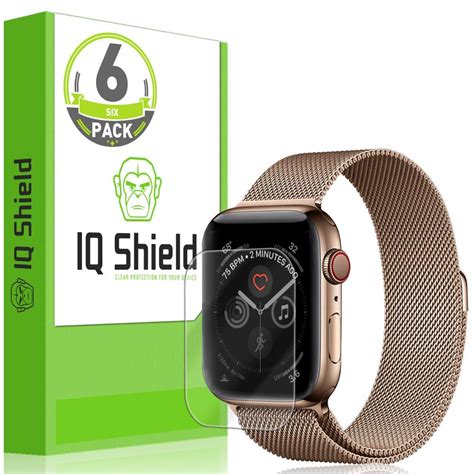 IQShield Apple Watch Series 4 Screen Protector (44mm)[Easy Install](6 ...