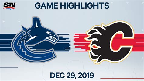 NHL Highlights | Canucks vs. Flames - Dec. 29, 2019 - YouTube