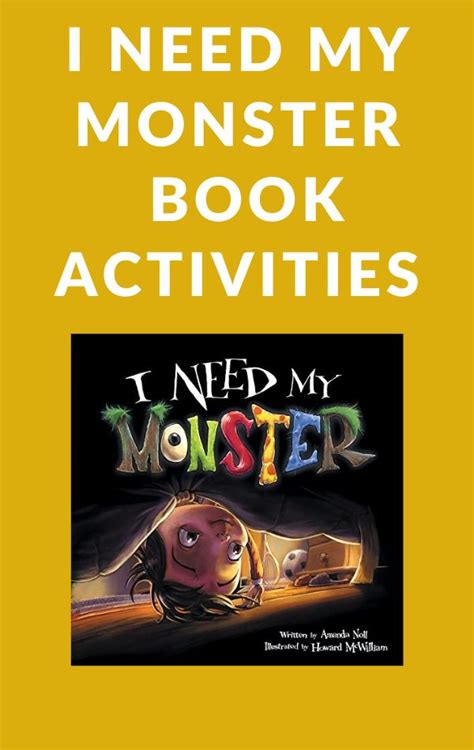 I Need My Monster Book Activities for Children