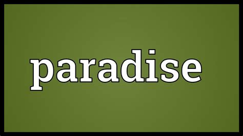 Paradise Meaning - YouTube