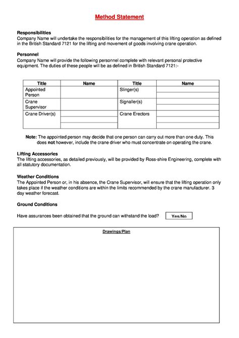 [Doc] Crane Lifting Plan Checklist