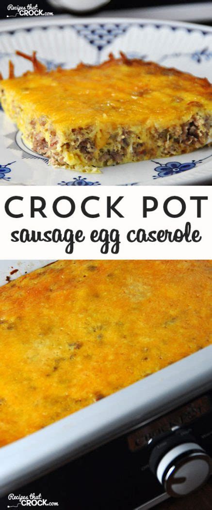 Crock Pot Sausage Egg Casserole - Recipes That Crock!