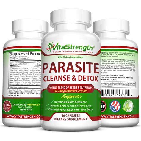 Premium Parasite Cleanse - Natural Intestine Detox with Black Walnut ...