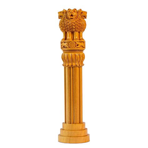 Buy Exploring India Handicraft Wooden Ashoka Pillar Ashok Stambh for Table Online at Low Prices ...