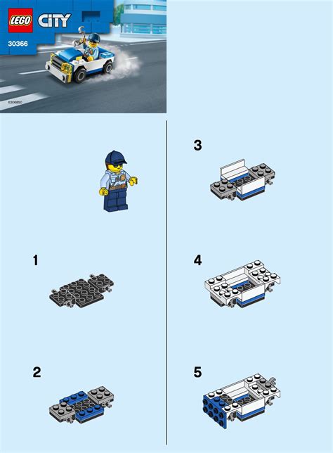 City - Police Car [Lego 30366] | Police cars, Lego, Lego city police