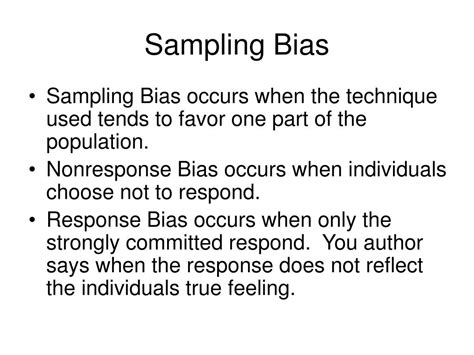 PPT - Sampling Bias PowerPoint Presentation, free download - ID:2771567