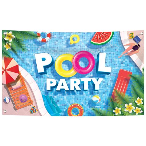 Buy KatchOn, XtraLarge Pool Party Banner - 72x44 Inch, Pool Party ...