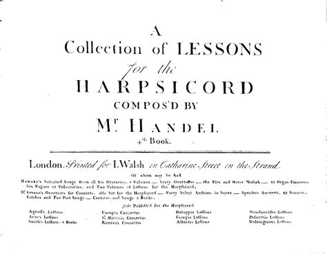 Works for Organ and Harpsichord (Handel, George Frideric) - IMSLP