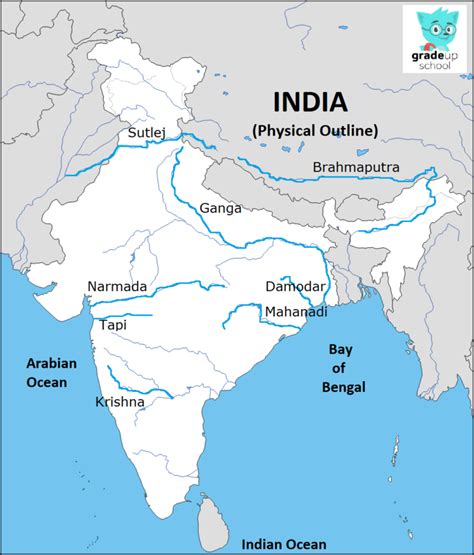 Map Of India With Rivers - Map