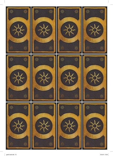 Complete Printable GWENT Cards High Resolution - Imgur | Deck of cards ...