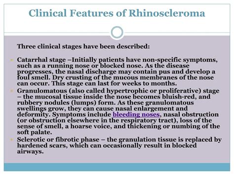 PPT - Rhinoscleroma: Causes, Symptoms, Daignosis, Prevention and Treatment PowerPoint ...