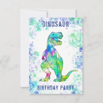 Dinosaur Boys Birthday Party Photo Modern Invitation | Zazzle