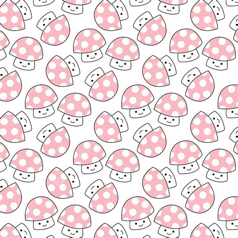 Cute Mushroom Vector Art PNG, Cute Mushroom Pattern Vector, Cute, Pattern, Mushrooms PNG Image ...