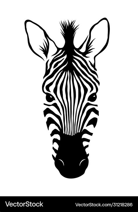 Black Zebra Head Silhouette : Their stripes come in different patterns, unique to each ...