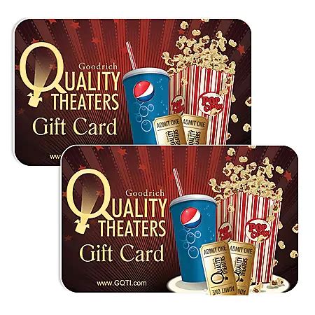 Goodrich Quality Theaters $50 Value Gift Cards - 2 x $25 - Sam's Club