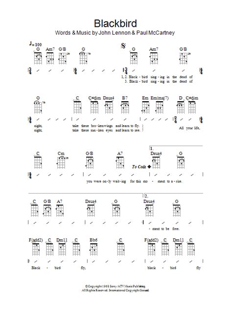 Guitar Chords For Blackbird