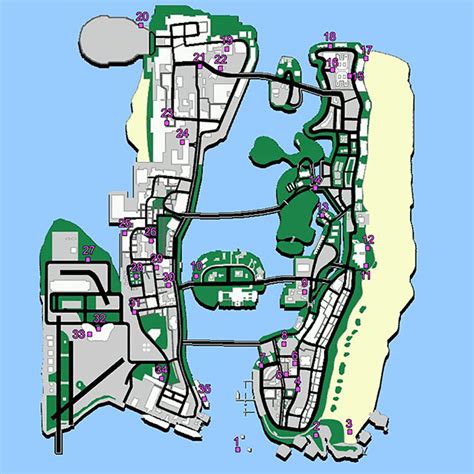 Gta Vice City Map Of Missions