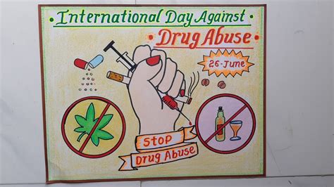 International Day Against Drug Abuse Drawing//Drug Abuse Awareness Poster Drawing Idea//Keshav ...