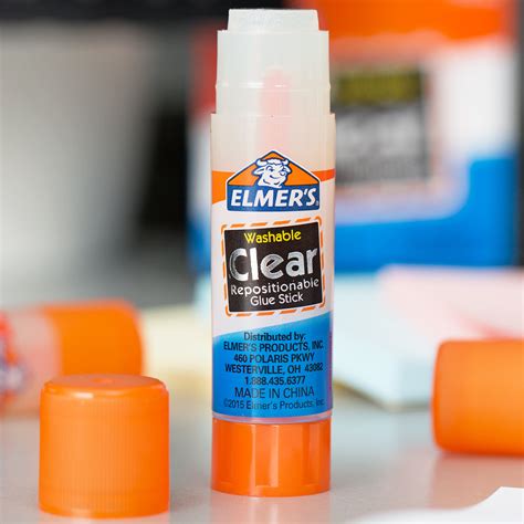 Elmer's E4064 0.28 oz. Clear Repositionable School Glue Stick - 12/Box