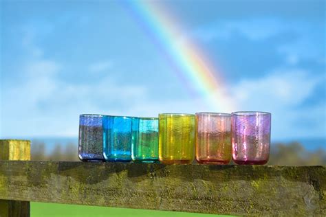 Jerpoint Glass Studio | Rainbow Colours Beakers | Jerpoint Glass