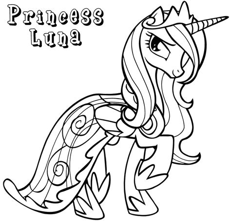 Princess Luna Coloring Pages - Free My Little Pony Coloring Pages ...