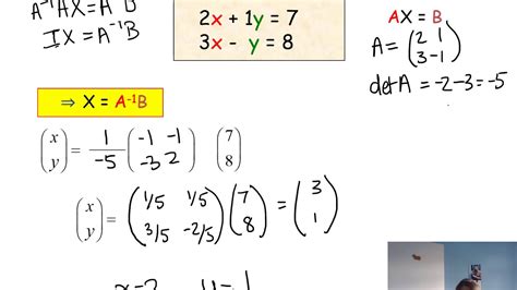 Matrices 3 Solving Simultaneous Equations - YouTube