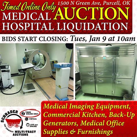 TIMED ONLINE ONLY - CITY OF PURCELL MUNICIPAL HOSPITAL LIQUIDATION ...