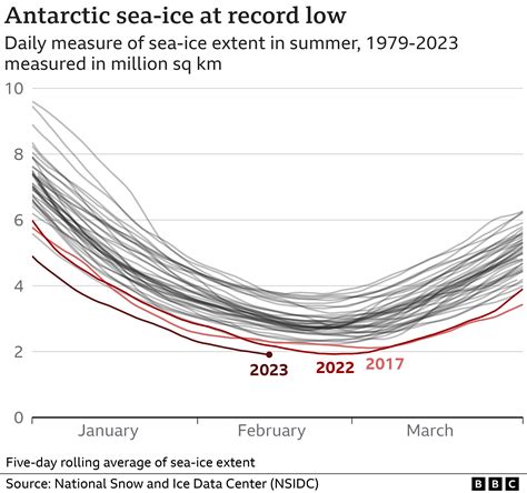 Antarctica sea-ice hits new record low - BBC News