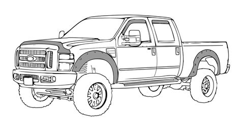 F-350 Line art by Ericnilla on DeviantArt