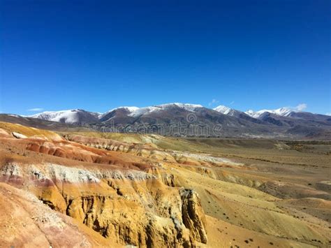 Martian Landscape on Earth. Kyzyl-Chin Red Rocks Mountains. Altai Mars. Russia Stock Photo ...