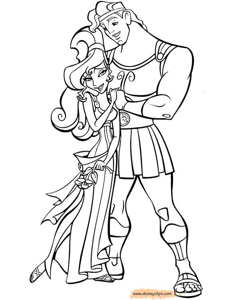 Hercules Megara Coloring Pages