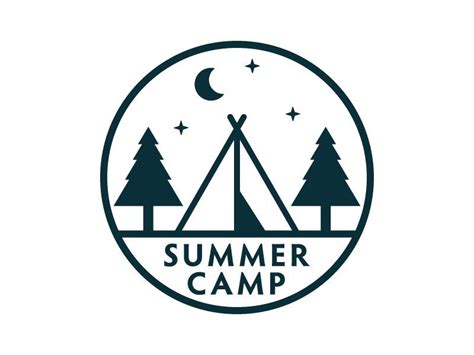 Camping Badge Set | Camp logo, Logo design, Tent logo