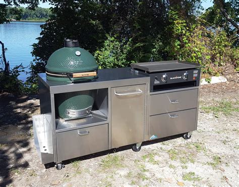 Table with Blackstone griddle built in — Big Green Egg - EGGhead Forum ...