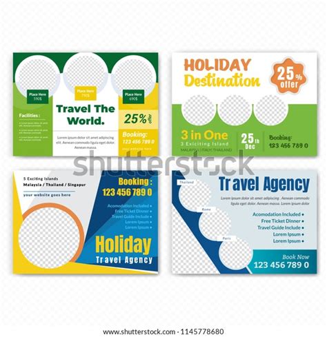 Creative 4 Flyer Set Template Flyer Stock Vector (Royalty Free) 1145778680 | Shutterstock