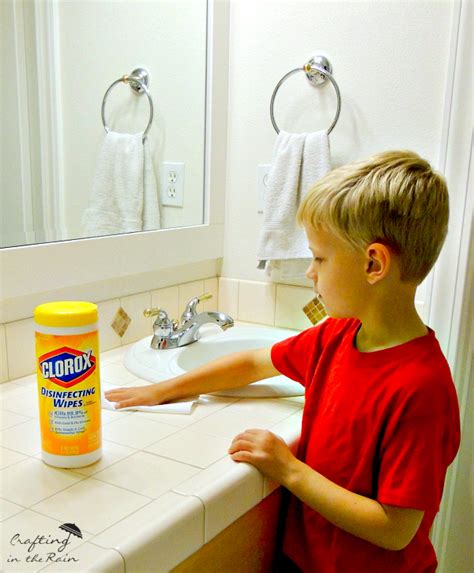 Kids Cleaning The Bathroom