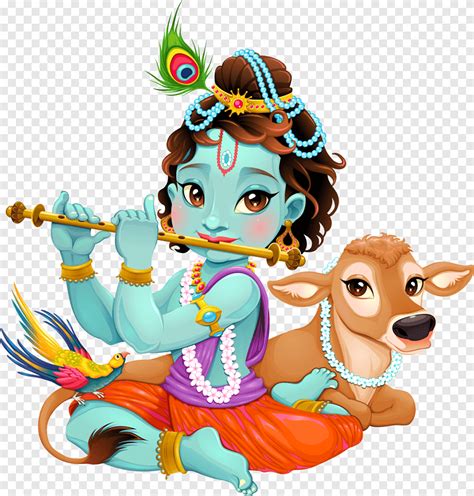 Bala Krishna Cattle in religion and mythology Hinduism, krishna, child, cartoon png | PNGEgg