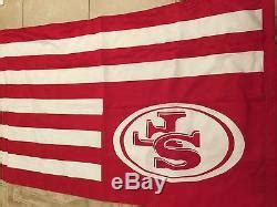 San Francisco 49ers Collectible Faithful Flag With Wood Box New Never Used