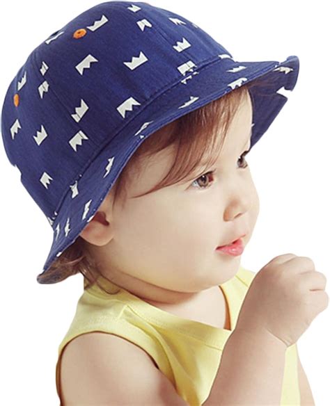 Amazon.com: Baby Toddler Kids Sun Hat with Chin Strap, Adjustable Head Size, 50+ UPF Cotton ...