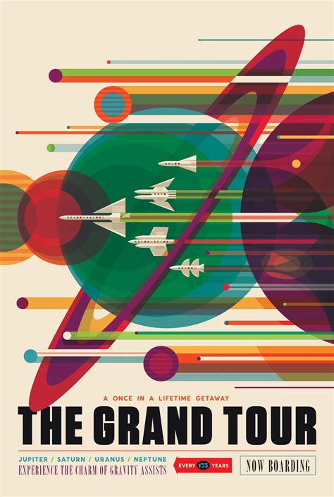 The Grand Tour - JPL Travel Poster | NASA Jet Propulsion Laboratory (JPL)