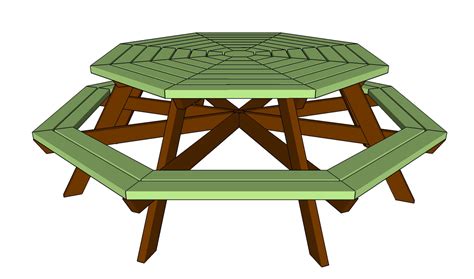 Custom Beginner: Detail Composite octagon picnic table plans
